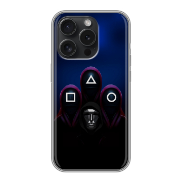 Силиконовый чехол на Iphone 15 Pro с принтом Игра Кальмара