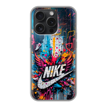 Силиконовый чехол на Iphone 15 Pro с принтом Nike Найк Силиконовый чехол на Iphone 15 Pro с принтом Nike Найк