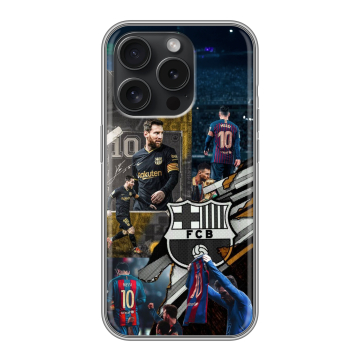 Силиконовый чехол на Iphone 15 Pro с принтом Messi Barcelona Силиконовый чехол на Iphone 15 Pro с принтом Messi Barcelona