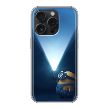 Силиконовый чехол на Iphone 15 Pro с принтом Миньоны Силиконовый чехол на Iphone 15 Pro с принтом Миньоны