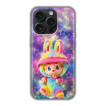 Силиконовый чехол на Iphone 15 Pro с принтом Labubu Лабубу Силиконовый чехол на Iphone 15 Pro с принтом Labubu Лабубу