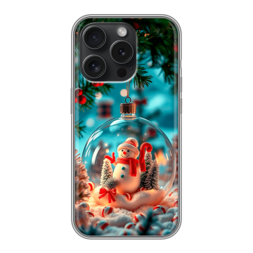 Силиконовый чехол на Iphone 15 Pro с принтом Новый год