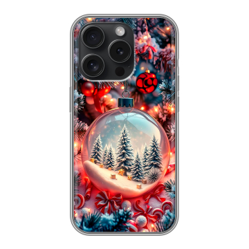 Силиконовый чехол на Iphone 15 Pro с принтом Новый год