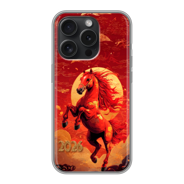 Силиконовый чехол на Iphone 15 Pro с принтом Новый год