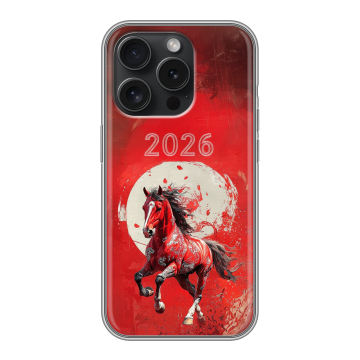 Силиконовый чехол на Iphone 15 Pro с принтом Новый год