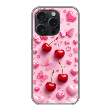 Силиконовый чехол на Iphone 15 Pro с принтом для девочек Силиконовый чехол на Iphone 15 Pro с принтом для девочек
