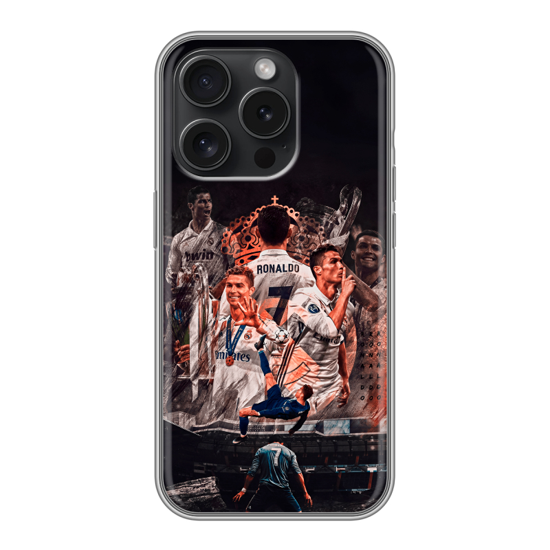 Силиконовый чехол на Iphone 15 Pro с принтом Реал Роналдо Real Ronaldo Силиконовый чехол на Iphone 15 Pro с принтом Реал Роналдо Real Ronaldo
