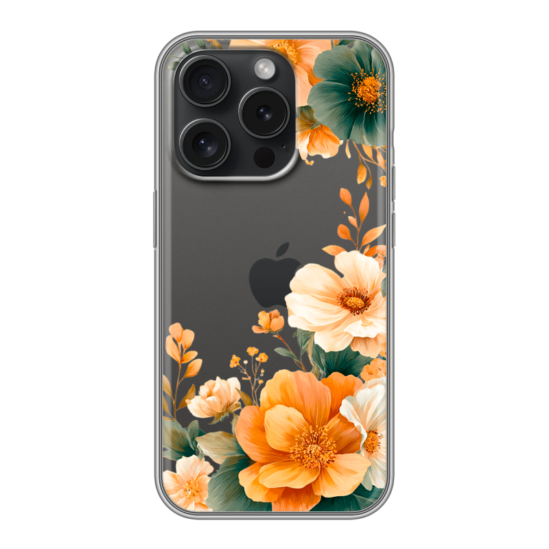 Силиконовый чехол на Iphone 15 Pro с принтом Цветы принт Силиконовый чехол на Iphone 15 Pro с принтом Цветы принт