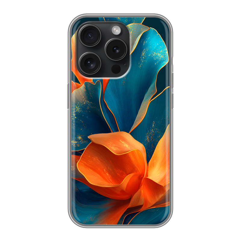 Силиконовый чехол на Iphone 15 Pro с принтом Цветы Силиконовый чехол на Iphone 15 Pro с принтом Цветы
