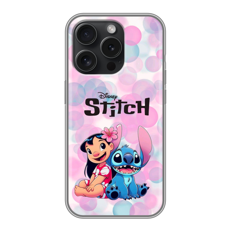 Силиконовый чехол на Iphone 15 Pro с принтом Лило и Стич Силиконовый чехол на Iphone 15 Pro с принтом Лило и Стич