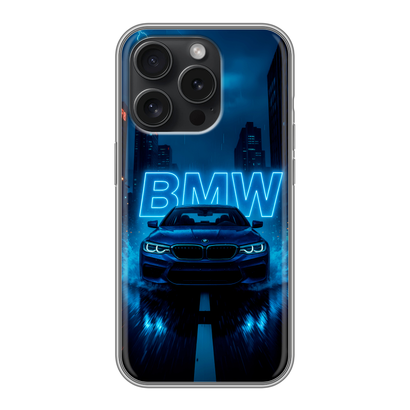 Силиконовый чехол на Iphone 15 Pro с принтом BMW БМВ Силиконовый чехол на Iphone 15 Pro с принтом BMW БМВ