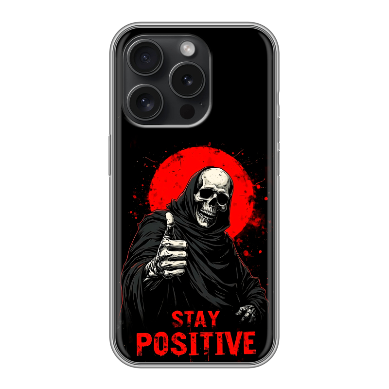 Силиконовый чехол на Iphone 15 Pro с принтом смешной скелет Силиконовый чехол на Iphone 15 Pro с принтом смешной скелет