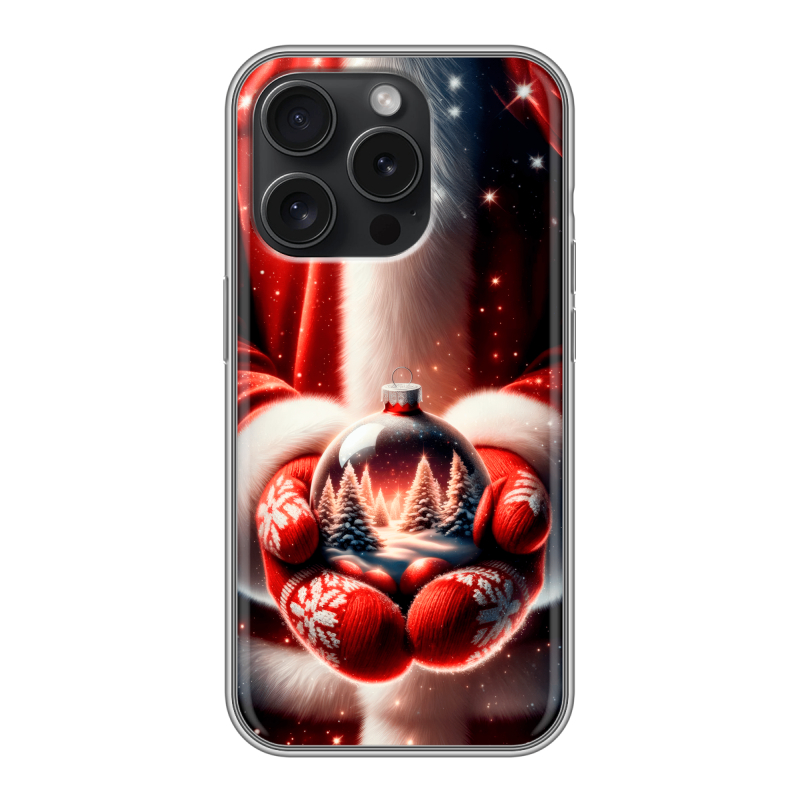Силиконовый чехол на Iphone 15 Pro с принтом Новый год Силиконовый чехол на Iphone 15 Pro с принтом Новый год