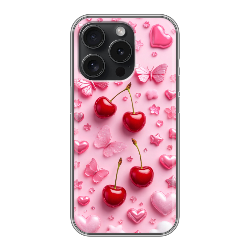 Силиконовый чехол на Iphone 15 Pro с принтом для девочек Силиконовый чехол на Iphone 15 Pro с принтом для девочек