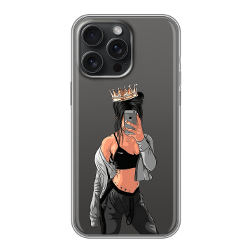 Силиконовый чехол на Iphone 15 Pro Max с принтом Женские принты