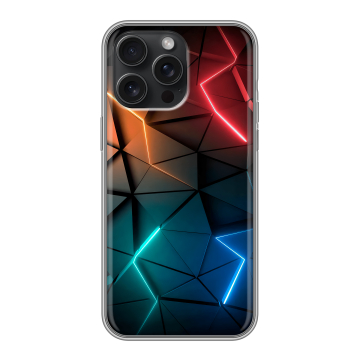 Силиконовый чехол на Iphone 15 Pro Max с принтом Абстракция неон
