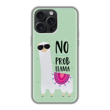 Силиконовый чехол на Iphone 15 Pro Max с принтом Лама