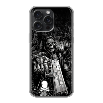 Силиконовый чехол на Iphone 15 Pro Max с принтом Скелет