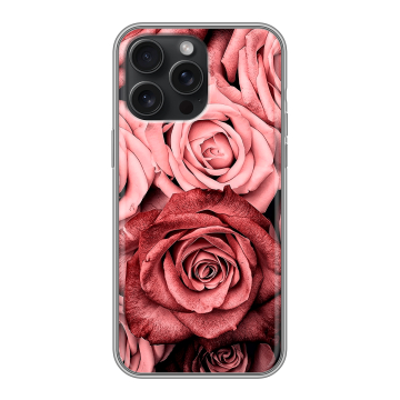 Силиконовый чехол на Iphone 15 Pro Max с принтом Цветы розы