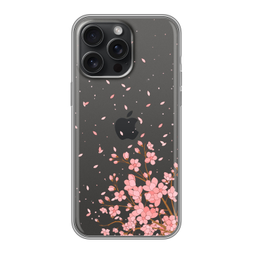 Силиконовый чехол на Iphone 15 Pro Max с принтом Ветка сакуры Силиконовый чехол на Iphone 15 Pro Max с принтом Ветка сакуры