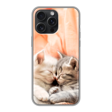 Силиконовый чехол на Iphone 15 Pro Max с принтом Котята Силиконовый чехол на Iphone 15 Pro Max с принтом Котята