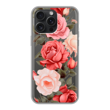 Силиконовый чехол на Iphone 15 Pro Max с принтом Розы Силиконовый чехол на Iphone 15 Pro Max с принтом Розы