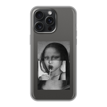 Силиконовый чехол на Iphone 15 Pro Max с принтом Мона Лиза Силиконовый чехол на Iphone 15 Pro Max с принтом Мона Лиза