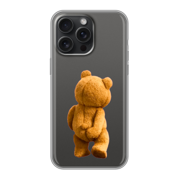 Силиконовый чехол на Iphone 15 Pro Max с принтом Медведь Силиконовый чехол на Iphone 15 Pro Max с принтом Медведь