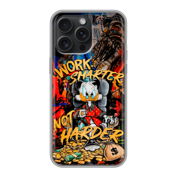 Силиконовый чехол на Iphone 15 Pro Max с принтом Дональд Дак Деньги Силиконовый чехол на Iphone 15 Pro Max с принтом Дональд Дак Деньги