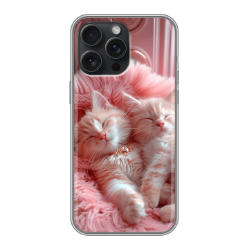 Силиконовый чехол на Iphone 15 Pro Max с принтом котята котики Силиконовый чехол на Iphone 15 Pro Max с принтом котята котики