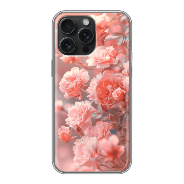 Силиконовый чехол на Iphone 15 Pro Max с принтом Розы цветы Силиконовый чехол на Iphone 15 Pro Max с принтом Розы цветы
