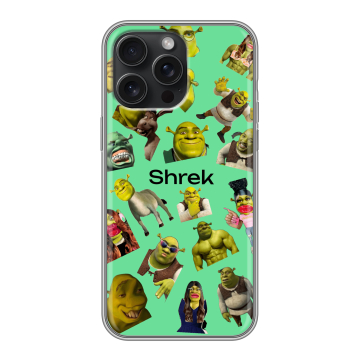 Силиконовый чехол на Iphone 15 Pro Max с принтом Шрек Shrek