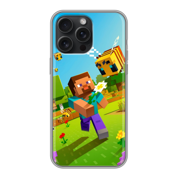 Силиконовый чехол на Iphone 15 Pro Max с принтом Майнкрафт Minecraft Силиконовый чехол на Iphone 15 Pro Max с принтом Майнкрафт Minecraft