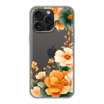 Силиконовый чехол на Iphone 15 Pro Max с принтом Цветы принт