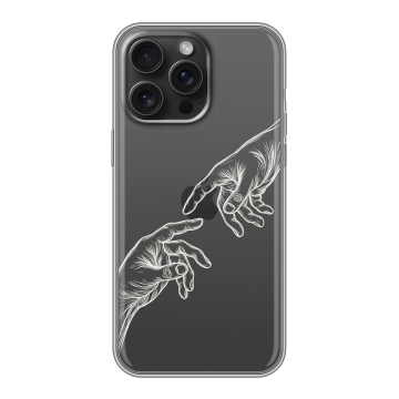 Силиконовый чехол на Iphone 15 Pro Max с принтом Сотворение мира