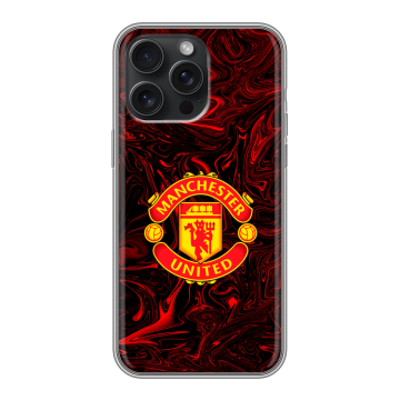 Силиконовый чехол на Iphone 15 Pro Max с принтом Manchester United