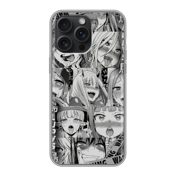 Силиконовый чехол на Iphone 15 Pro Max с принтом Ahegao Ахегао Аниме
