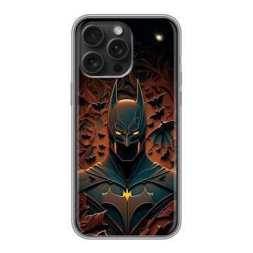Силиконовый чехол на Iphone 15 Pro Max с принтом Batman Бэтмен