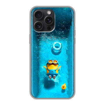Силиконовый чехол на Iphone 15 Pro Max с принтом Миньоны Силиконовый чехол на Iphone 15 Pro Max с принтом Миньоны
