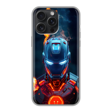 Силиконовый чехол на Iphone 15 Pro Max с принтом IronMan Железный человек Силиконовый чехол на Iphone 15 Pro Max с принтом IronMan Железный человек