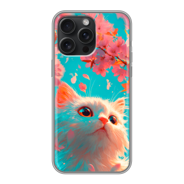 Силиконовый чехол на Iphone 15 Pro Max с принтом Красивый кот