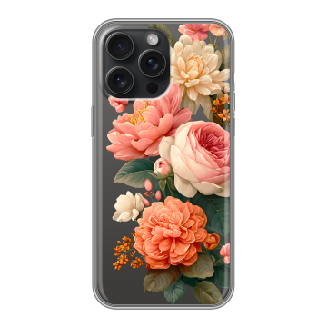 Силиконовый чехол на Iphone 15 Pro Max с принтом цветы