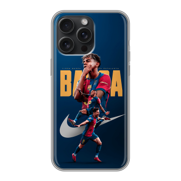 Силиконовый чехол на Iphone 15 Pro Max с принтом Барселона Barca Yamal Силиконовый чехол на Iphone 15 Pro Max с принтом Барселона Barca Yamal