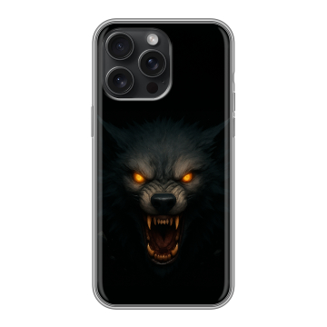 Силиконовый чехол на Iphone 15 Pro Max с принтом Волк