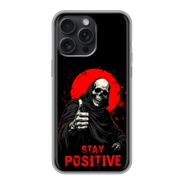 Силиконовый чехол на Iphone 15 Pro Max с принтом смешной скелет