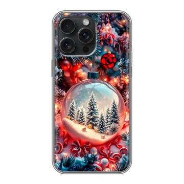 Силиконовый чехол на Iphone 15 Pro Max с принтом Новый год