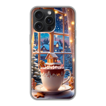 Силиконовый чехол на Iphone 15 Pro Max с принтом Новый год
