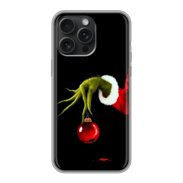 Силиконовый чехол на Iphone 15 Pro Max с принтом Новый год Гринч
