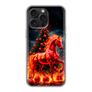 Силиконовый чехол на Iphone 15 Pro Max с принтом Новый год