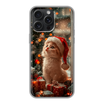 Силиконовый чехол на Iphone 15 Pro Max с принтом Новый год
